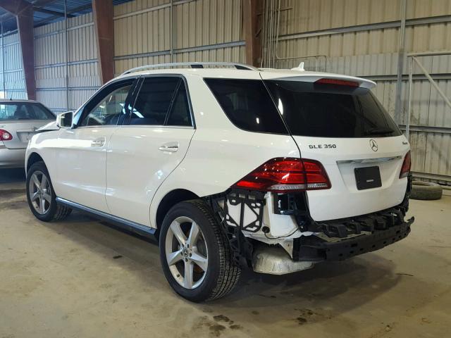 4JGDA5HB1JB155644 - 2018 MERCEDES-BENZ GLE 350 4M WHITE photo 3