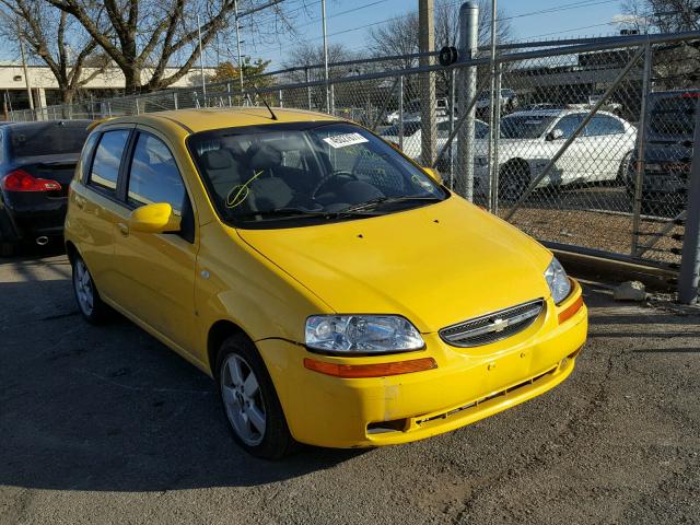 KL1TD66678B111815 - 2008 CHEVROLET AVEO BASE Żółty zdjęcie 1