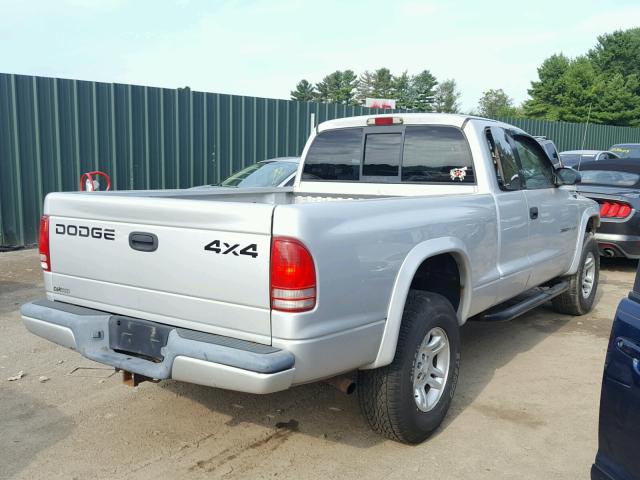 1B7GG32N22S633756 - 2002 DODGE DAKOTA SPO SILVER photo 4