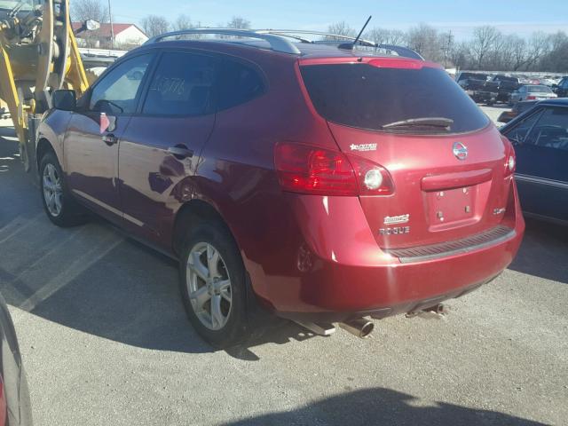 JN8AS58V48W116357 - 2008 NISSAN ROGUE RED photo 3