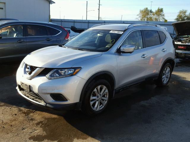 KNMAT2MV0FP509146 - 2015 NISSAN ROGUE S SILVER photo 2