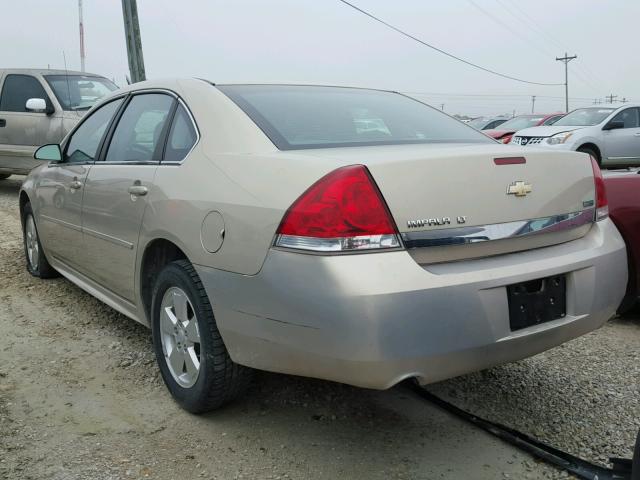 2G1WB5EK2A1230102 - 2010 CHEVROLET IMPALA LT TAN photo 3