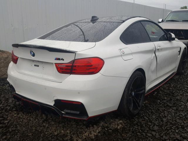 WBS3R9C53FK329747 - 2015 BMW M4 WHITE photo 4