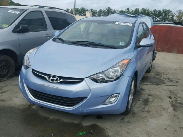 KMHDH4AE9DU493876 - 2013 HYUNDAI ELANTRA GL BLUE photo 2