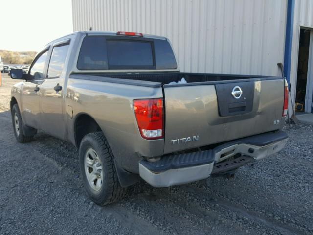 1N6BA07B97N242566 - 2007 NISSAN TITAN XE GRAY photo 3