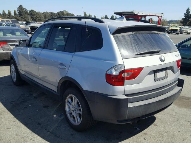 WBXPA73434WB29782 - 2004 BMW X3 2.5I GRAY photo 3