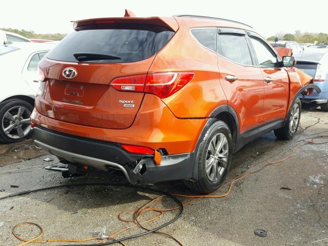 5XYZUDLBXDG027268 - 2013 HYUNDAI SANTA FE S ORANGE photo 4