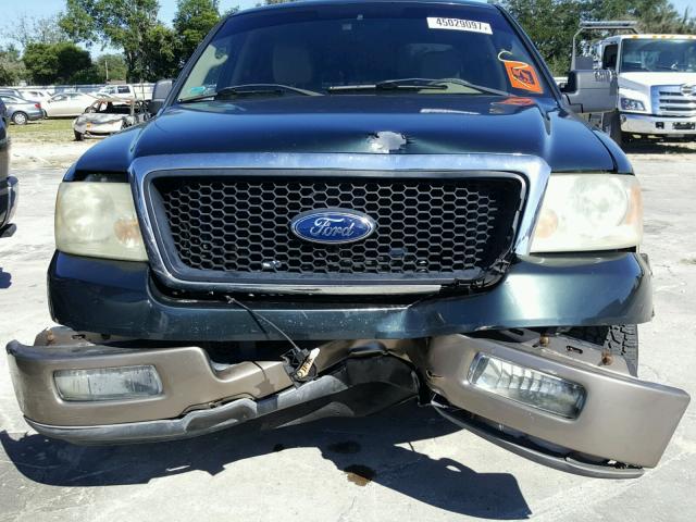 1FTPW12535FA12773 - 2005 FORD F150 GREEN photo 9