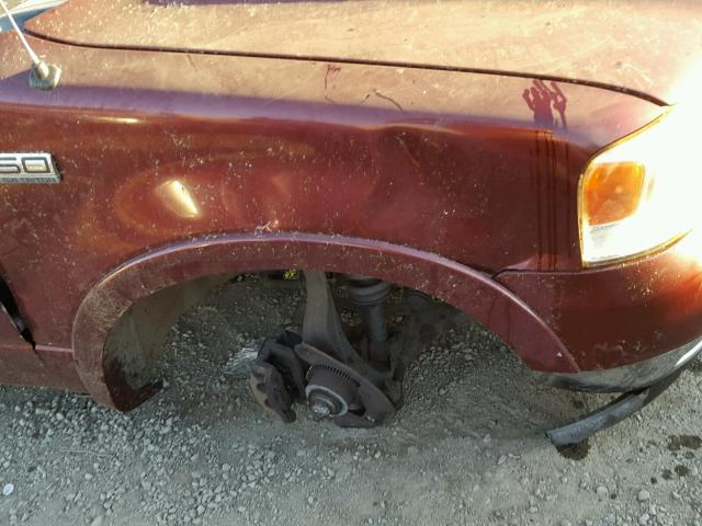 1FTPX12524NC63592 - 2004 FORD F150 BURGUNDY photo 9