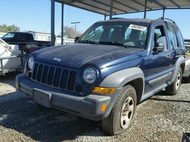 1J4GK48K26W269509 - 2006 JEEP LIBERTY SP BLUE photo 2