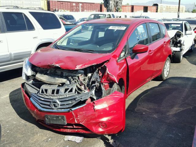 3N1CE2CP5FL410407 - 2015 NISSAN VERSA NOTE RED photo 2