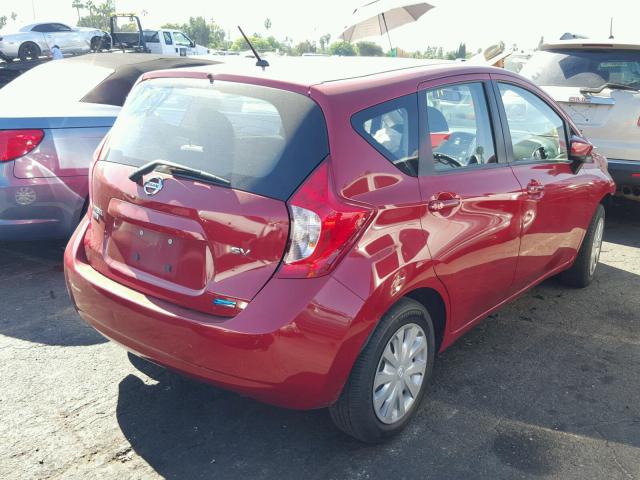 3N1CE2CP5FL410407 - 2015 NISSAN VERSA NOTE RED photo 4