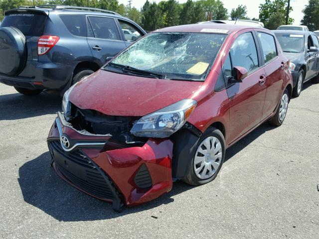 VNKKTUD31HA083088 - 2017 TOYOTA YARIS L RED photo 2