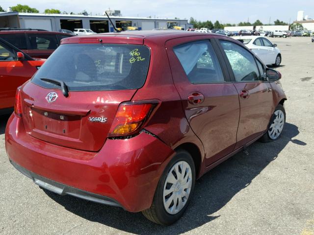 VNKKTUD31HA083088 - 2017 TOYOTA YARIS L RED photo 4