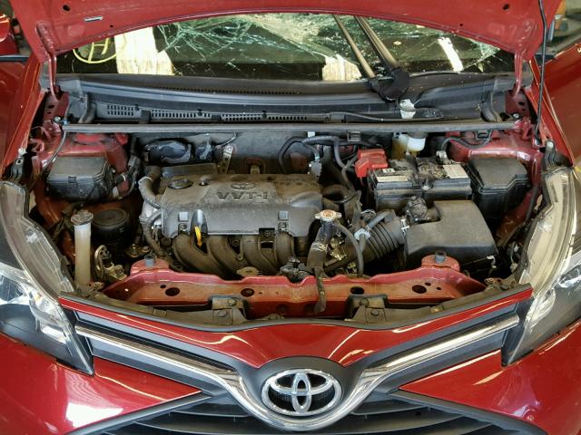 VNKKTUD39HA085865 - 2017 TOYOTA YARIS L RED photo 7