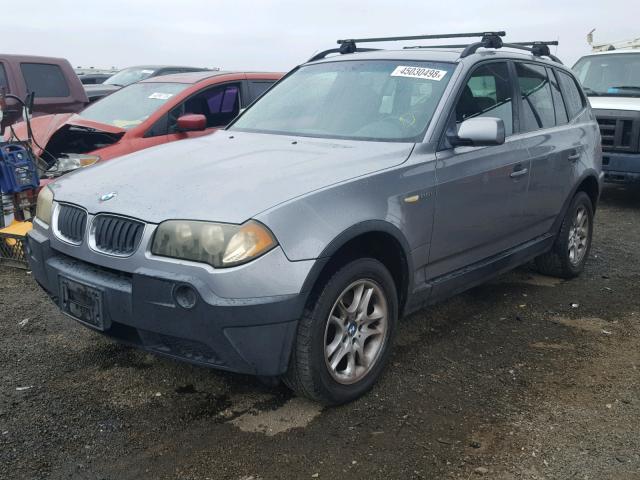 WBXPA73414WB23043 - 2004 BMW X3 2.5I SILVER photo 2