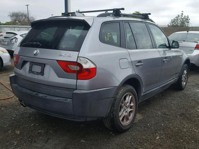 WBXPA73414WB23043 - 2004 BMW X3 2.5I SILVER photo 4