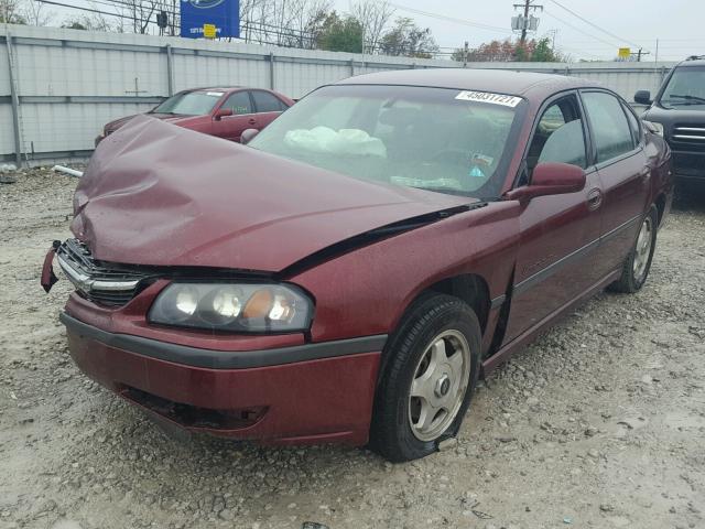 2G1WH55K729282598 - 2002 CHEVROLET IMPALA LS MAROON photo 2