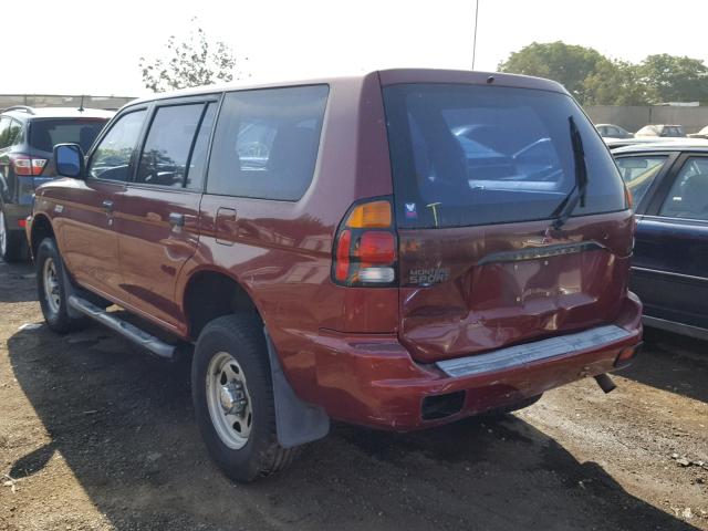 JA4LS21H5YP801589 - 2000 MITSUBISHI MONTERO SP BURGUNDY photo 3