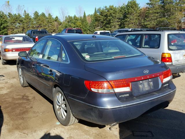 KMHFC46F67A187443 - 2007 HYUNDAI AZERA BLUE photo 3