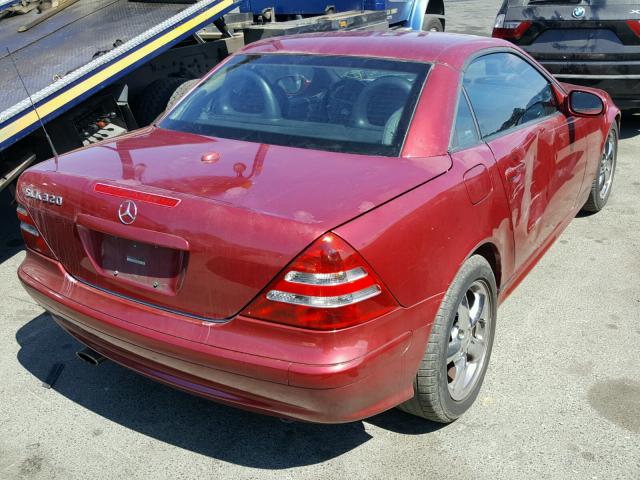 WDBKK65F52F241618 - 2002 MERCEDES-BENZ SLK 320 RED photo 4