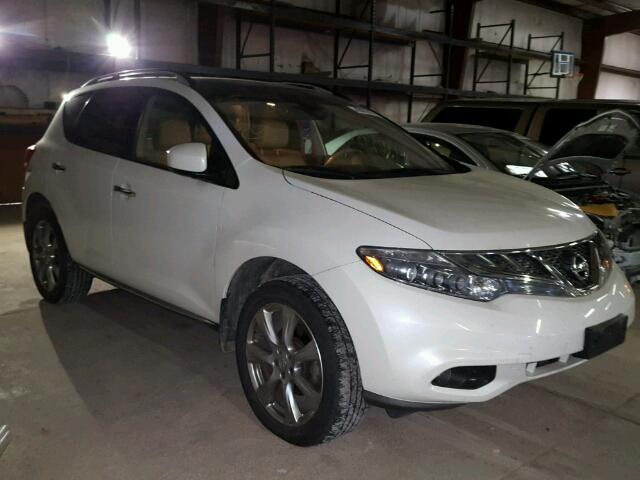 JN8AZ1MW5CW213143 - 2012 NISSAN MURANO S WHITE photo 1