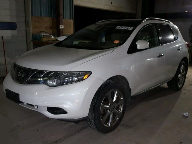 JN8AZ1MW5CW213143 - 2012 NISSAN MURANO S WHITE photo 2