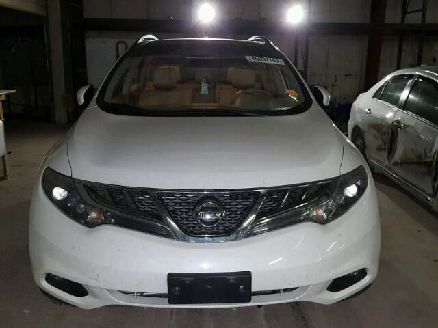 JN8AZ1MW5CW213143 - 2012 NISSAN MURANO S WHITE photo 9