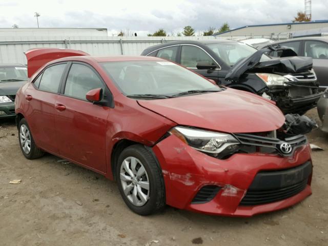 2T1BURHE1EC219029 - 2014 TOYOTA COROLLA L RED photo 1