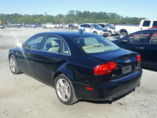 WAUAF78E17A241045 - 2007 AUDI A4 2 BLACK photo 3