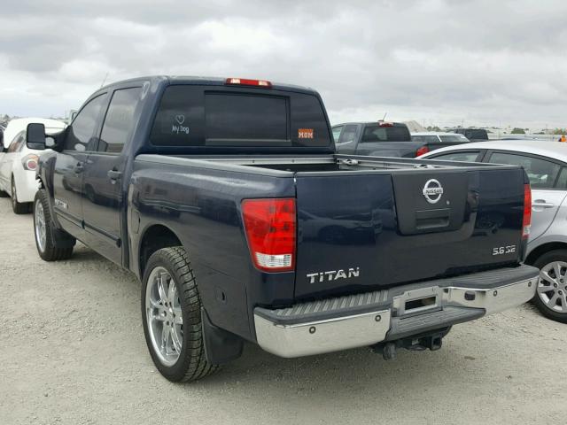 1N6AA07D68N311504 - 2008 NISSAN TITAN XE BLUE photo 3