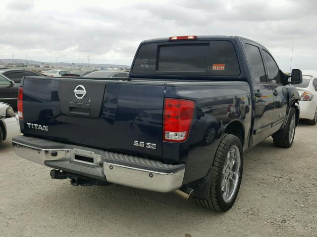 1N6AA07D68N311504 - 2008 NISSAN TITAN XE BLUE photo 4