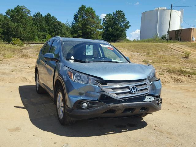 2HKRM3H76EH556984 - 2014 HONDA CR-V EXL BLUE photo 1