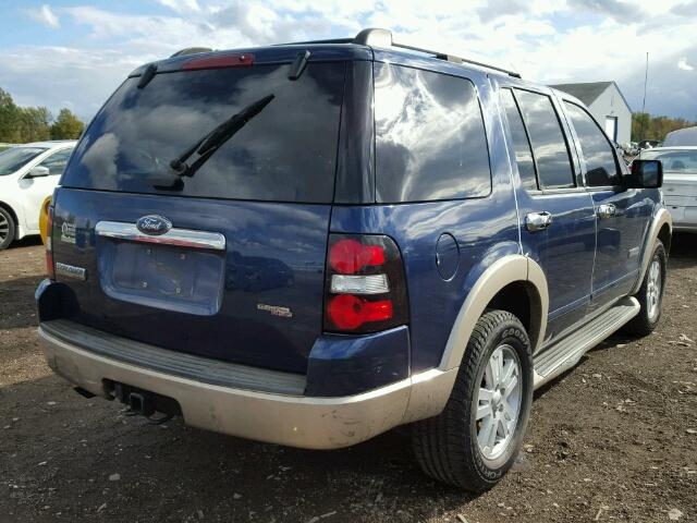 1FMEU74E37UB26229 - 2007 FORD EXPLORER E BLUE photo 4