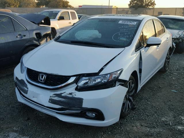 19XFB2F9XFE240372 - 2015 HONDA CIVIC EXL WHITE photo 2