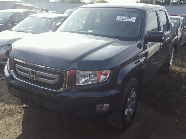 5FPYK1F48BB004824 - 2011 HONDA RIDGELINE BLUE photo 2