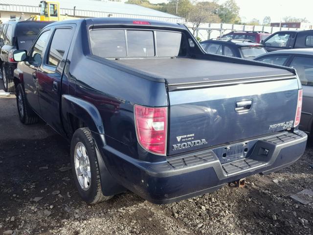 5FPYK1F48BB004824 - 2011 HONDA RIDGELINE BLUE photo 3