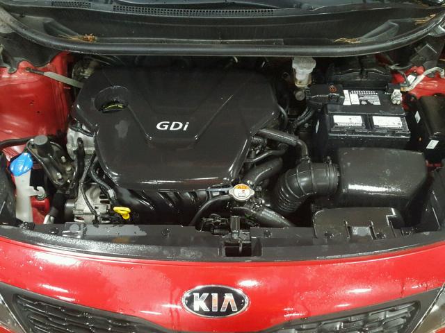 KNADM4A30E6349070 - 2014 KIA RIO LX RED photo 7