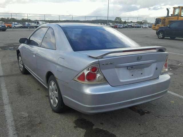 1HGEM21912L104289 - 2002 HONDA CIVIC EX SILVER photo 3