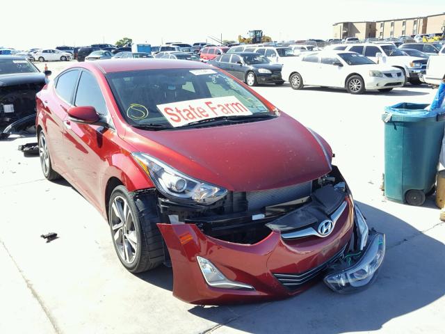 5NPDH4AE4GH655464 - 2016 HYUNDAI ELANTRA RED photo 1