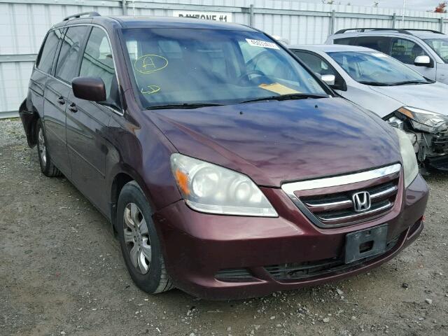 5FNRL38457B505700 - 2007 HONDA ODYSSEY EX BURGUNDY photo 1