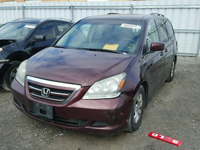 5FNRL38457B505700 - 2007 HONDA ODYSSEY EX BURGUNDY photo 2