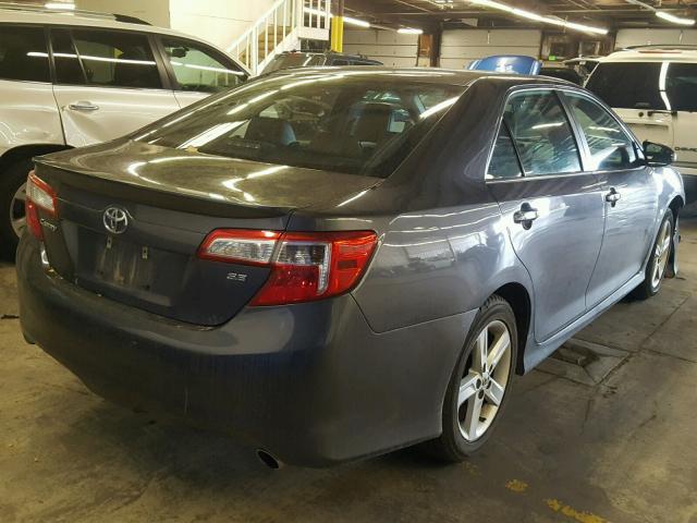 4T1BF1FK3DU649355 - 2013 TOYOTA CAMRY L GRAY photo 4