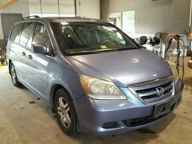 5FNRL38685B056236 - 2005 HONDA ODYSSEY EX BLUE photo 1