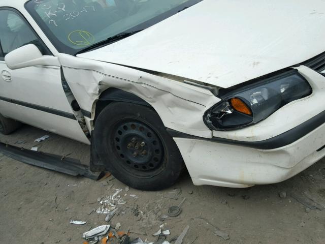 2G1WF52E749425427 - 2004 CHEVROLET IMPALA WHITE photo 9