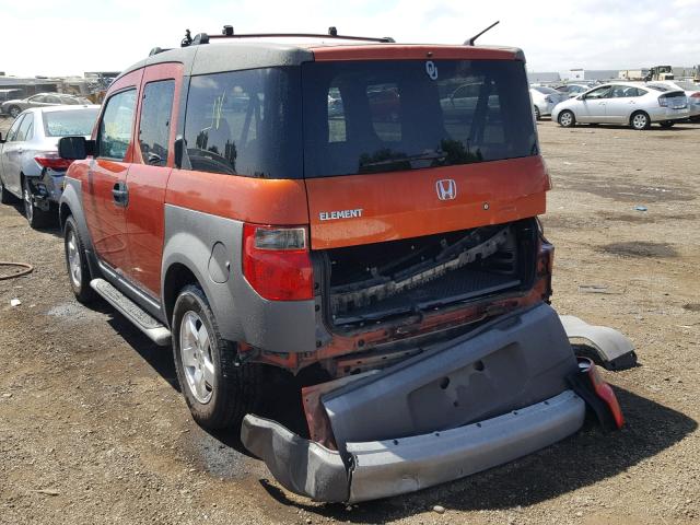 5J6YH18553L015477 - 2003 HONDA ELEMENT EX ORANGE photo 3