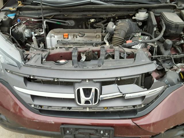 5J6RM4H73CL065913 - 2012 HONDA CR-V EXL MAROON photo 7