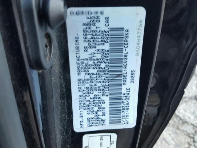 4T1BE32K92U034956 - 2002 TOYOTA CAMRY LE 黑色 照片 10