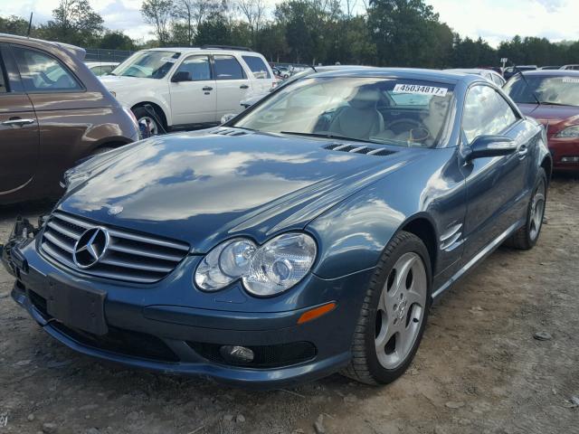 WDBSK75F24F082887 - 2004 MERCEDES-BENZ SL 500 GREEN photo 2