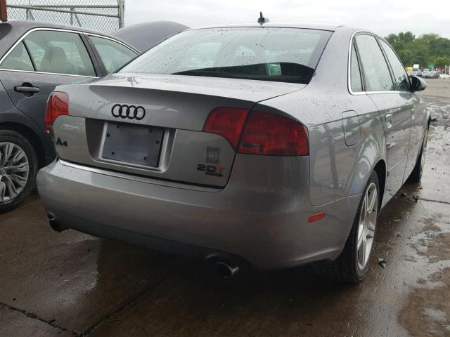 WAUDF78E37A190936 - 2007 AUDI A4 2.0T QU GRAY photo 4